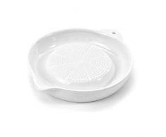 Apfelreibe Keramik Obstreibe Küchenreibe Reibe Ingwerreibe Knoblauch 17cm Weiß