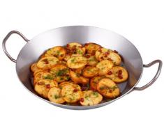 CHG Robuste Eisenpfanne mit 2 Griffen, Ø 28 cm, 2 mm Wandstärke, 2 l