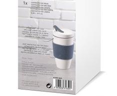 like. by Villeroy & Boch To Go Coffee-to-Go-Becher, 2-teilig, 350 ml, Premium Porzellan/Silikon, Weiß