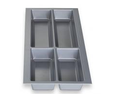 ORGA-BOX® IV UNIVERSAL zuschneidbarer Besteckeinsatz Besteckkasten silbergrau für 30er Schublade (473,5 x 226 mm)