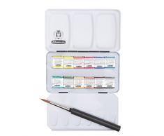 Schmincke Hälfte Pfanne Watercolor Pocket-Set Ein Kompaktes Metall Travel Box (74012097)