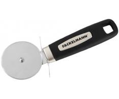 Fackelmann Pizzaschneider FEEL, praktischer Küchenhelfer mit Funktionsteil aus rostfreiem Edelstahl, Pizzaroller mit rutschfestem und ergonomischem Griff aus Kunststoff (Farbe: Silber/Schwarz), Menge: 1 Stück