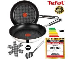 Tefal E89702 Jamie Oliver Pfanne 26 cm Induktion 3 tlg, STROMSPARENDE BRATPFANNE, Bratpfanne mit Antihaftbeschichtung, Kratzfest, hohe GLEITFÄHIGKEIT, Hochrand ideal für Bratkartoffeln Eier Fleisch