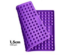 Collory Silikon Backmatte | 1.5cm Halbkugel Backform für Hundekekse Hundeleckerlies | Backunterlage | Hitzebeständig 240°C | Lebensmittelecht (BPA-frei) | Pralinenform | Antihaftend