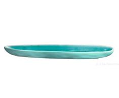 ASA 12250098 Schale - Tapas-Schale - Olivenboot - Turquoise/Türkis - Porzellan 25 x 3 cm