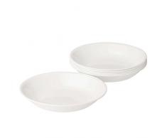 CORELLE Pastateller Winter Frost aus Vitrelle-Glas 591 ml, 6er-Set, weiß