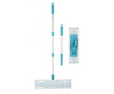 Elliott Wischmop mit ausziehbarem Griff, flach, Mikrofaser, Weiß