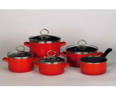 Emaille- Topfset Rom, 5- teilig