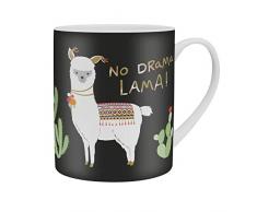Happy Life 46233 große Tasse No Drama Lama, Porzellan, 60 cl, Geschenk-Tasse
