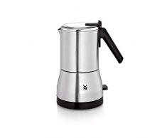WMF Küchenminis Edition Espressokocher (400 W, elektrisch, für 2 oder 4 Tassen, platzsparend, cromargan) matt/silber