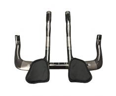 TOSEEK 3K Voll Carbon -Triathlon Zeitfahren TT Bike Lenker + Rest Bar-Set Glänzend für Rennrad (420mm)