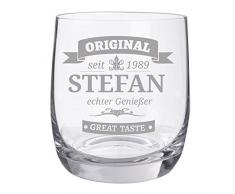 Personello® Whiskyglas mit Gravur, Motiv Original, Name/Jahr/Text personalisiert, graviertes Whiskyglas “Tumbler”