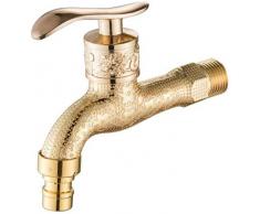 Waschmaschine WasserhahnGeschnitzte Wand Zinklegierung antike Wasserdüse Dekoration Outdoor Garten Wasserhahn Waschmaschine/Bodenmop Wasserhahn Toilette Gold Wasserhahn