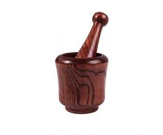 Holzmörser und Stößel Set Knoblauch Mahlwerk Mühle Spice Herb Crusher Medizinglas Küchengerät