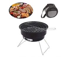 HUATXING Faltbare Charcoal BBQ Grill Mini BBQ Grill Tisch bewegliches im Freien Reise Terrasse Herd Kochgeschirr Barbecue mit Tragetasche