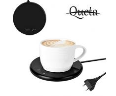 Queta Tassenwärmer Getränkewärmer, Kaffee Becher Cup Warmers mit Elektrischer Heizplatte Automatischer Schwerkraft-Sensor-Schalter Tee Milch Kaffee Wärmer für Büro, Zuhause (EU Plug)