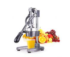 Z ZELUS Hand Saftpresse Manuelle Saftpresse aus Edelstahl Zitruspresse Orangenpresse Zitronenpresse Obstpresse Fruchtpresse mit Hebel Hand Entsafter (Grau)