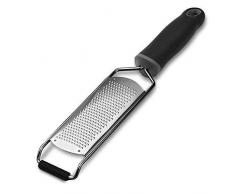 Käsereibe, Bi-Komfort Parmesanreibe, Zitronenreibe und Obstschäler, aus Edelstahl mit Griff aus weichem Gummi, ideal für Käse, Parmesan, Obst, Ingwer, Knoblauch und Wurzelgemüse