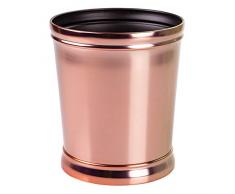 mDesign Mülleimer – optimal als Papierkorb oder Abfalleimer – für Küche, Bad und Büro – modernes Design und hochwertige Materialien – roségold