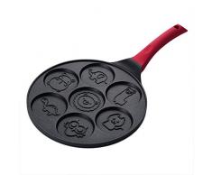 Goey Multifunktionale Induktion Antihaft-Pfanne Essen Pfannkuchen Steak Topf niedliche Ei Kuchen machen Pfanne, schwarz 2, 26 cm