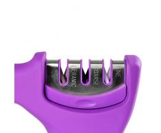 Messerschärfer, dreistufig, für alle gänigen Messertypen, Diamantschärfer, Wetzstahl, Messerschleifer, Schärfer, Schleifer, Diamantschärfer, farbe: violett - Marke Ganzoo