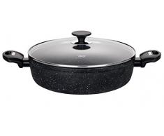 ELO Granit Evolution 28 cm Servierpfanne, Aluminium, schwarz, 2-Einheiten