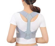 Obstkorb Haltungskorrektor Haltungsbandage verstellbar gerader Gurt für Damen und Herren Rücken-, Schulter- und Nackenschmerzlinderung grau