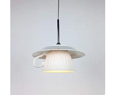 Popertr Moderne Keramik Teekanne Deckenpendelleuchte G4 Nordic Tee-Schale keramische Suspension Tropfen Licht-Ausgangsdekoration Kleine Hängen Laterne Küche Bar Kaffee Restaurant Passage Kronleuchter