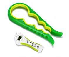 2 Stück Deckelöffner, Glasöffner, Multi-Funktions Dosenöffner und Flaschenöffner Sets für Küche Restaurant Bar Party mit Arbeitsersparnis