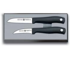 WÜSTHOF Gemüsemesser-Satz 2-teilig, Silverpoint (9350), 1 Schälmesser (6 cm Klinge), 1 Gemüsemesser (8 cm), Messer Set spülmaschinengeeignet