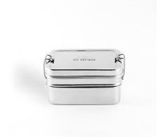 ECO Brotbox | Dabba Magic | zweilagige Brotdose + Snackbox aus Edelstahl | 900 ml