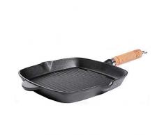 Bratpfanne,Bratpfanne Gusseisensteak Bratpfanne Gestreifte Steakpfanne Gebratene Lende Spezialtopf Flache Pfanne Küchengeschirr Guss Geeignet für die Küche