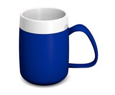 Ornamin Thermobecher 260 ml blau (Modell 206) / Isolierbecher, doppelwandiger Kaffeebecher Kunststoff