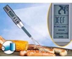 Rosenstein & Söhne Gasgrill: Elektronische Brat- & Grillgabel mit LCD-Anzeige (Fleischgabel)