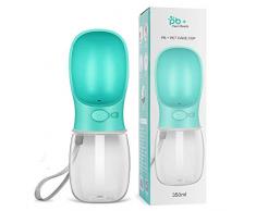 Swonuk Hunde Trinkflasche für Unterwegs, 350ml Hund Wasserflasche Haustier Trinknapf Antibakterielle Tragbare Reise Trinkflasche Wasserspender Ideal für für Unterwegs Outdoor Blau.