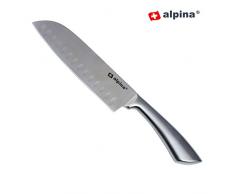 Alpina 87006 Santoku-Messer aus rostfreiem Edelstahl, 31,5 cm