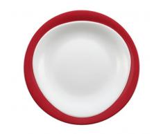 Seltmann Weiden Trio Frühstücksteller rund 23 cm rund mit Relief Rubinrot