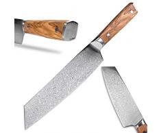 Shoko® Damast Chefmesser Kochmesser Olivenholz Damastmesser Chinesisches Profimesser