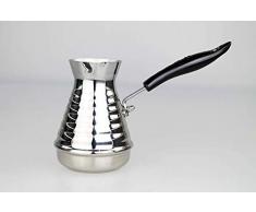 GMMH Türkische Kaffeekocher Mokkakanne Espressokocher Cezve Dzhesva aus Edelstahl 1 mm (350 ml)