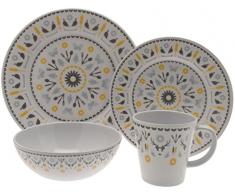 OLPro Whitebourne Melamin-Geschirr-Set, 8-teilig, Off-White