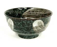 4er Set Japan Suppenschale TENMOKU japanische Suppenschüssel Ø 17 cm, 8,6 cm hoch