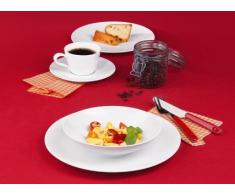 Seltmann Weiden 001.737480 weiß Kombiservice 30-teilig | Serie Life Set beinhaltet je 6 Speiseteller, Suppenteller, Frühstücksteller, Kaffeeober-und Untertassen, Hartporzellan