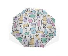 Sun Rain Umbrella Reinigungswerkzeug Waschbürste 3-Fach Kunstschirme (Außendruck Boys Umbrella Compact Wandern Sun Umbrella Umbrella Windproof Compact