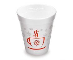 250 Stk. EPS Thermobecher Glühweinbecher StyroporbecherWINTERSAISON 200 ml