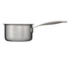 Le Creuset 3-ply Antihaft-Milchtopf, Ø 14 cm, Rostfreier Edelstahl, 1,3L Volumen, PFOA-frei, Für alle Herdarten inkl. Induktion geeignet, Silber