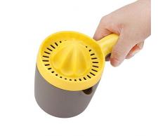 YJJ Tragbare Handbuch orange Juicer, manuelle Lemon Juicer Lid Rotation Zitruspresse Lemon Orange Tangerine Juice Squeezer