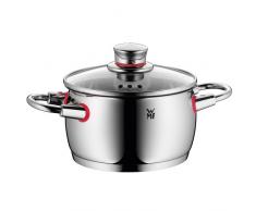 WMF Quality One Kochtopf hoch 16cm, Glasdeckel mit Dampföffnung, Fleischtopf 2,0l, Cromargan Edelstahl poliert, Topf Induktion, unbeschichtet