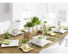 Villeroy & Boch Frühstücksteller, Porzellan, Weiß, Quadratischer