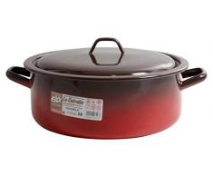 esmaltaciones der Stern Feuer Schmortopf emailliert mit Deckel, 28 cm, 6,3 l