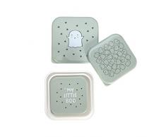 LÄSSIG Kinder Snackbox 3er Set Snackbox Little Spookies,Grün